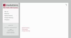 Desktop Screenshot of marketeins.de